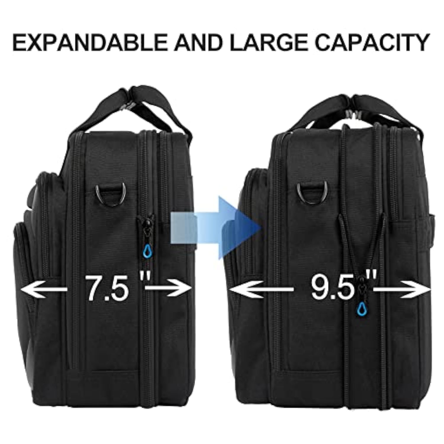 Laptop Bag 17.3 Inch Premium Laptop Briefcase, Expandable Laptop Shoulder Messenger Bag Durable Computer Case
