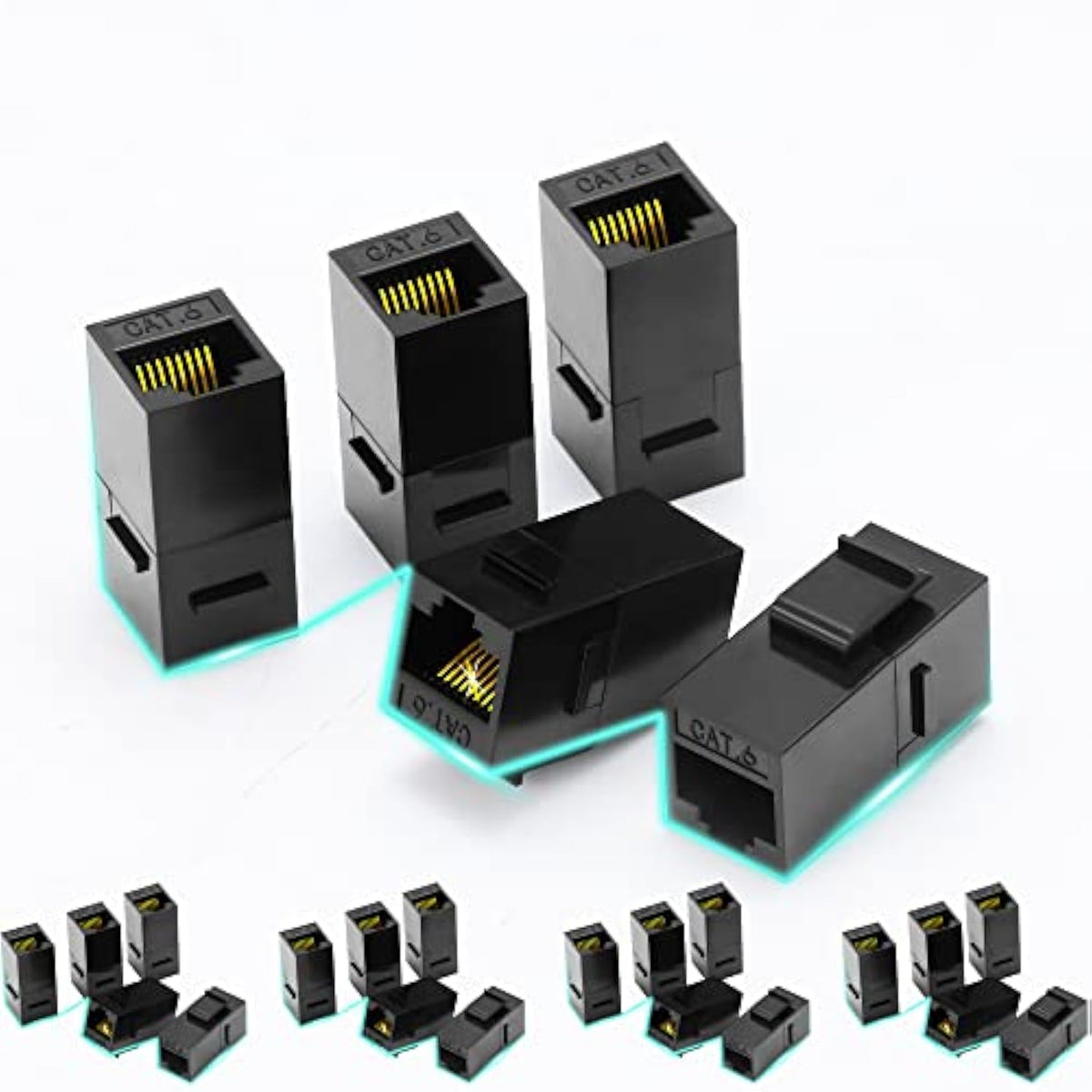 Rj45 Coupler Inline Keystone Jack, Female To Female Rj45 Keystone Coupler 25 P