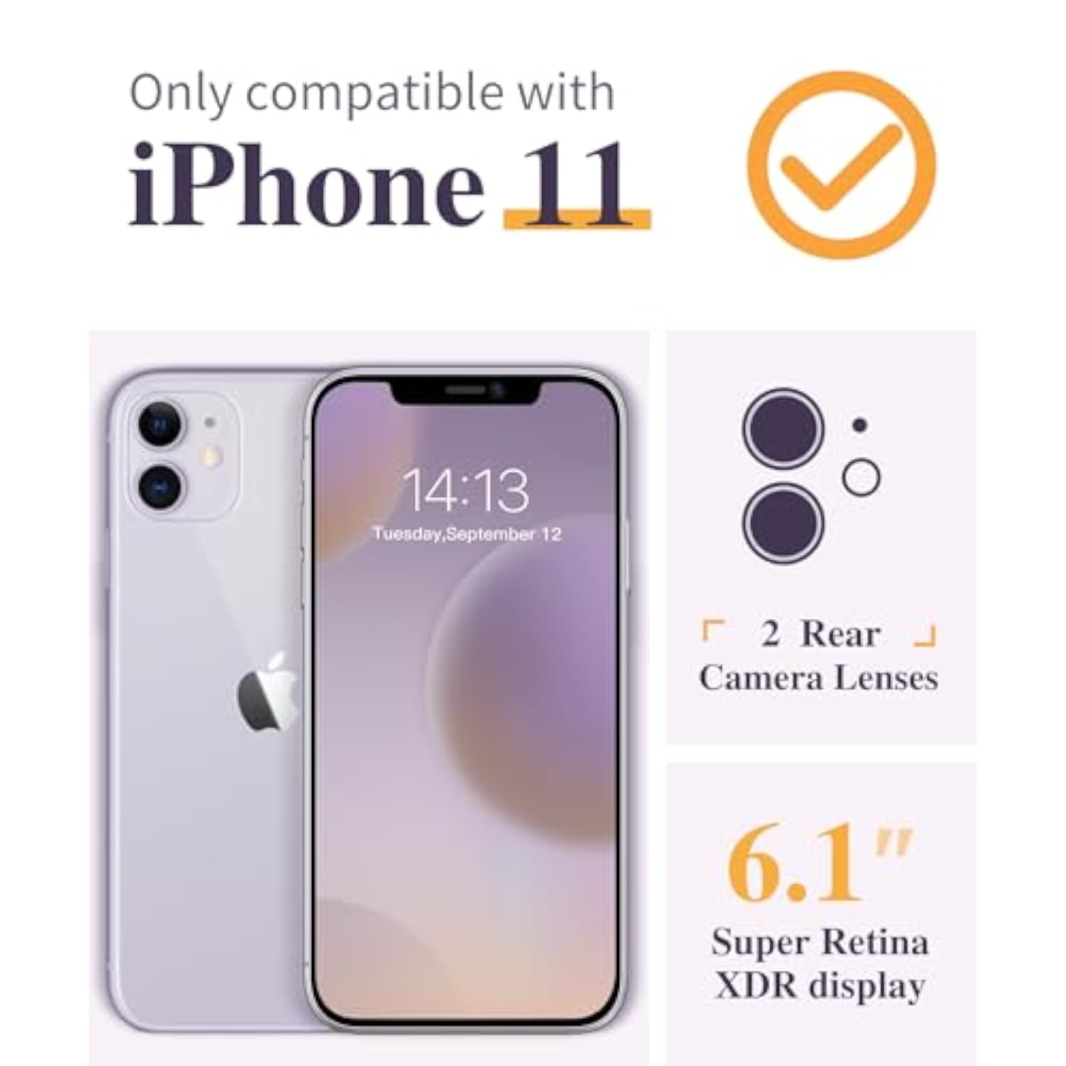 Floral iPhone 11 Case with Screen Protector and Camera Lens Protector