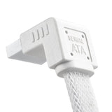 SilverStone Technology CP08W 90 Degree SATA 3 Sleeved White Cable with EMI Gua