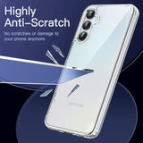 JETech Case for Samsung Galaxy A15 5G / 4G 6.5-Inch, Non-Yellowing Shockproof Bumper Protective Phone Cover, Anti-Scratch Hard PC Back (Clear)