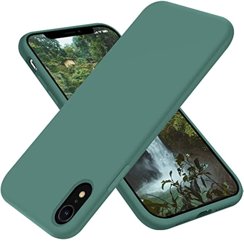 Iphone Xr Case, Military Grade Drop Protection, Premium Soft Liquid Silicone Rubber Full-Body Protective Bumper Case For Iphone Xr 6.1 Inch (Pine Green)
