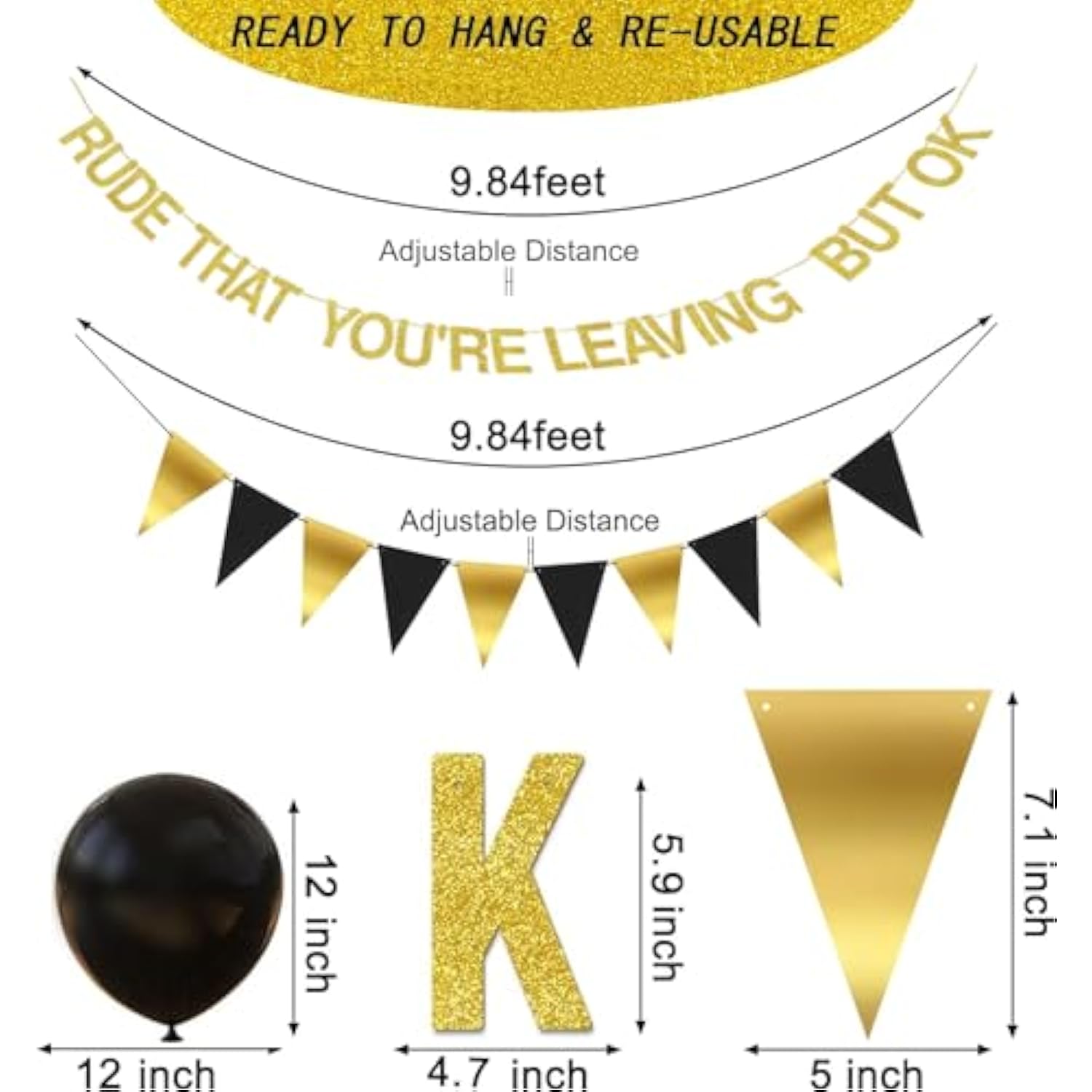 "Rude You're Leaving But Ok" Banner - Funny Farewell Party Decorations for Coworkers