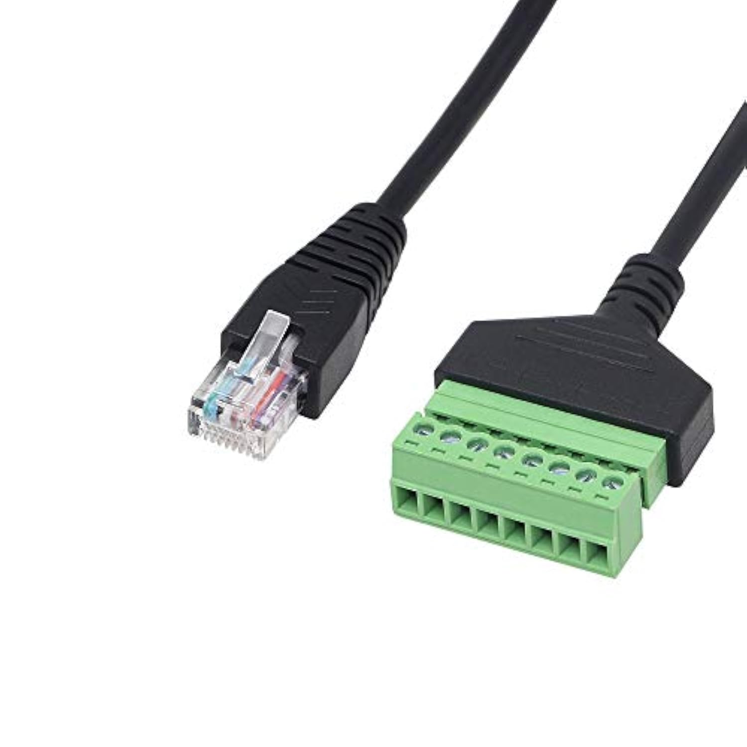 Ethernet Rj45 Male Plug To 8 Pin Screw Terminal Block Connector For Cat7 Cat6
