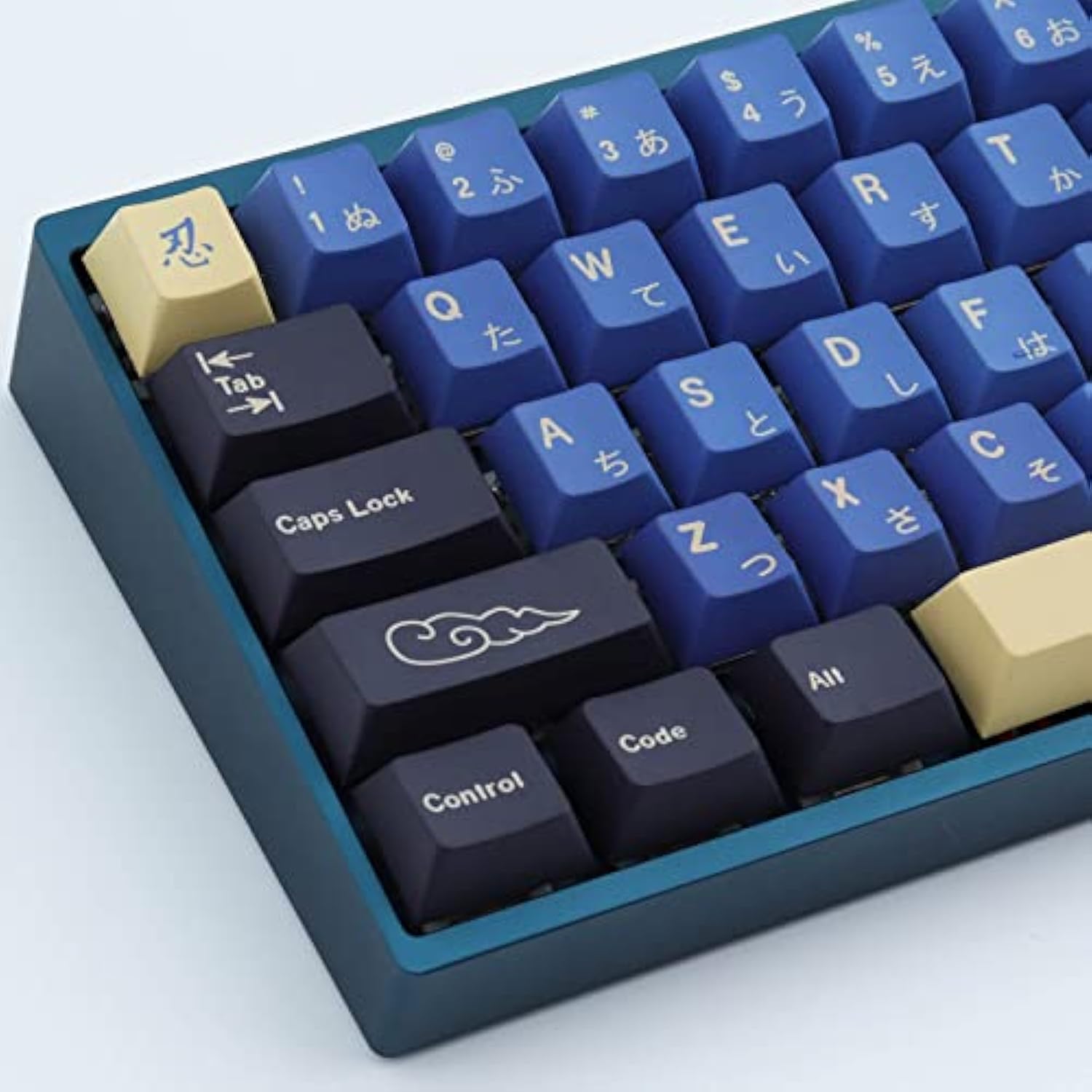 Pbt Keycaps 119 Keys Blue Samurai Keycaps Dye-Sublimation Ninja Pbt Keycap Set