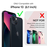 5 In 1 For Iphone 13 Case Black, [-Grade Drop Protection] Slim Shockproof Phone Lanyard Case 6.1 Inch