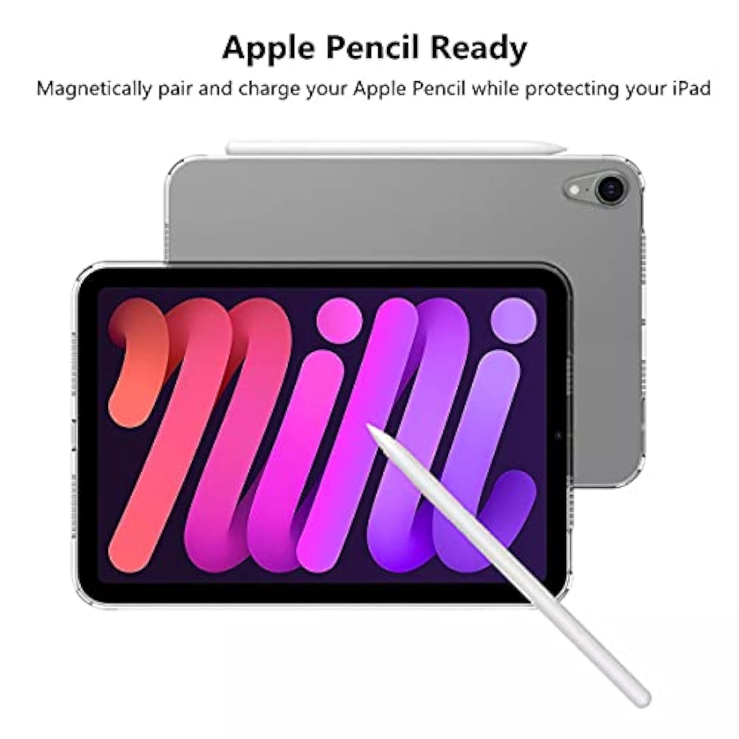 Compatible With Ipad Mini 6 Clear Case, Ultra-Thin Transparent Soft Tpu Back C