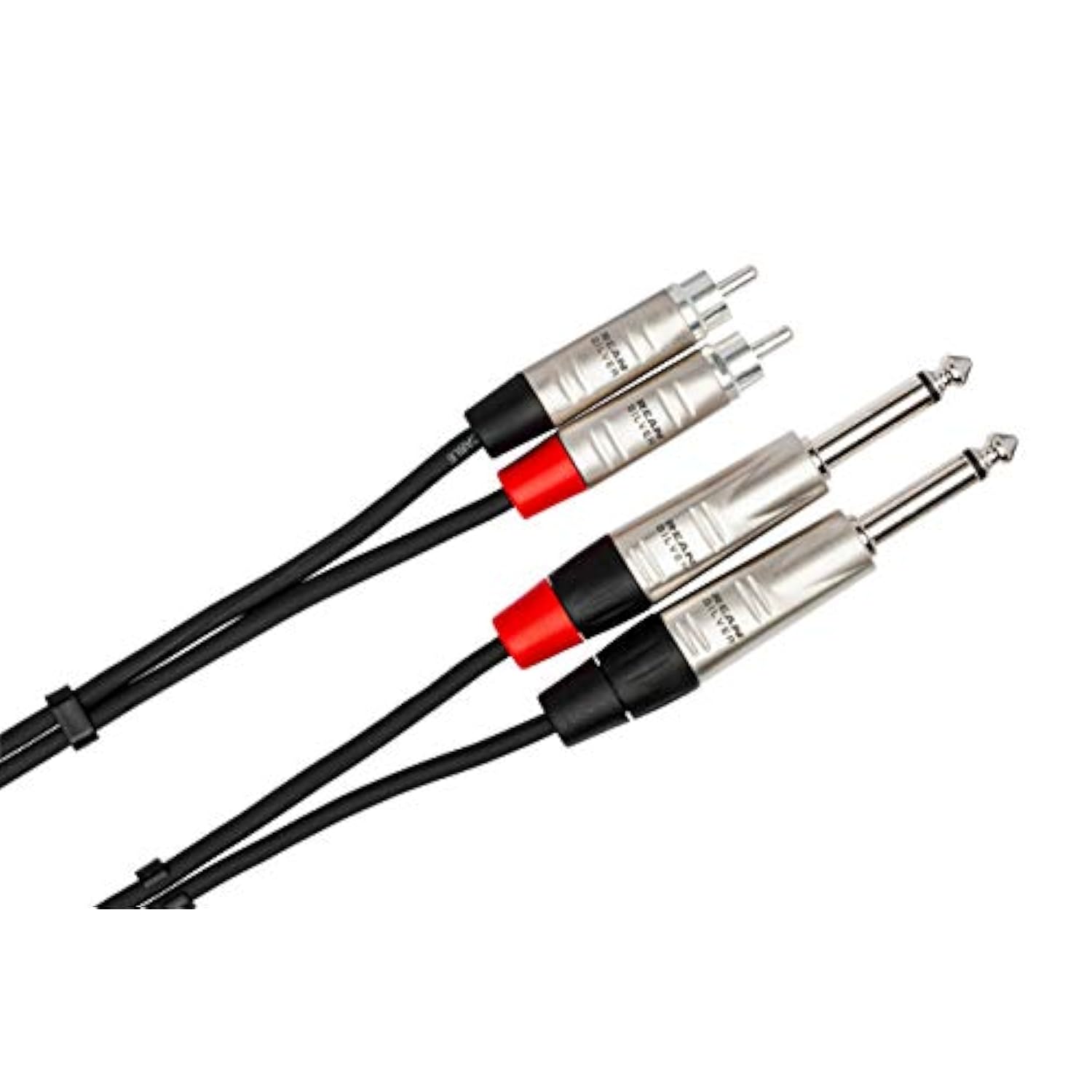 Hpr-003X2 Pro Stereo Interconnect, Dual Rean 1/4 Inch Ts To Rca, 3 Feet