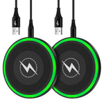 Wireless Charger Fast Charging Pad For Samsung Galaxy S24 Plus/S25 Ultra/Z Fold 6/Flip 6/5/S24 Ultra/S23/S22/S21/S20/S10,2Pack 15W Wireless Android Charger Fast Charger Station For Pixel 9/8 Pro/8A/7