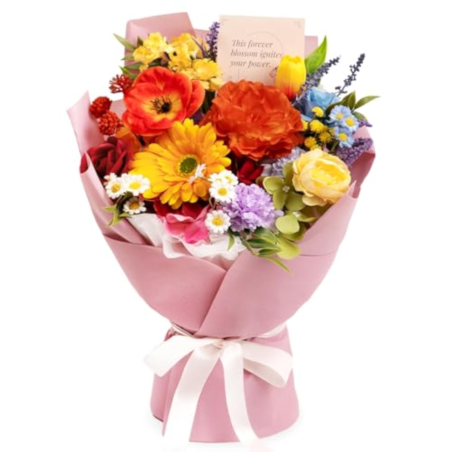 Artificial Rainbow Roses Bouquet Eternal Flowers Gift for Birthday Anniversary