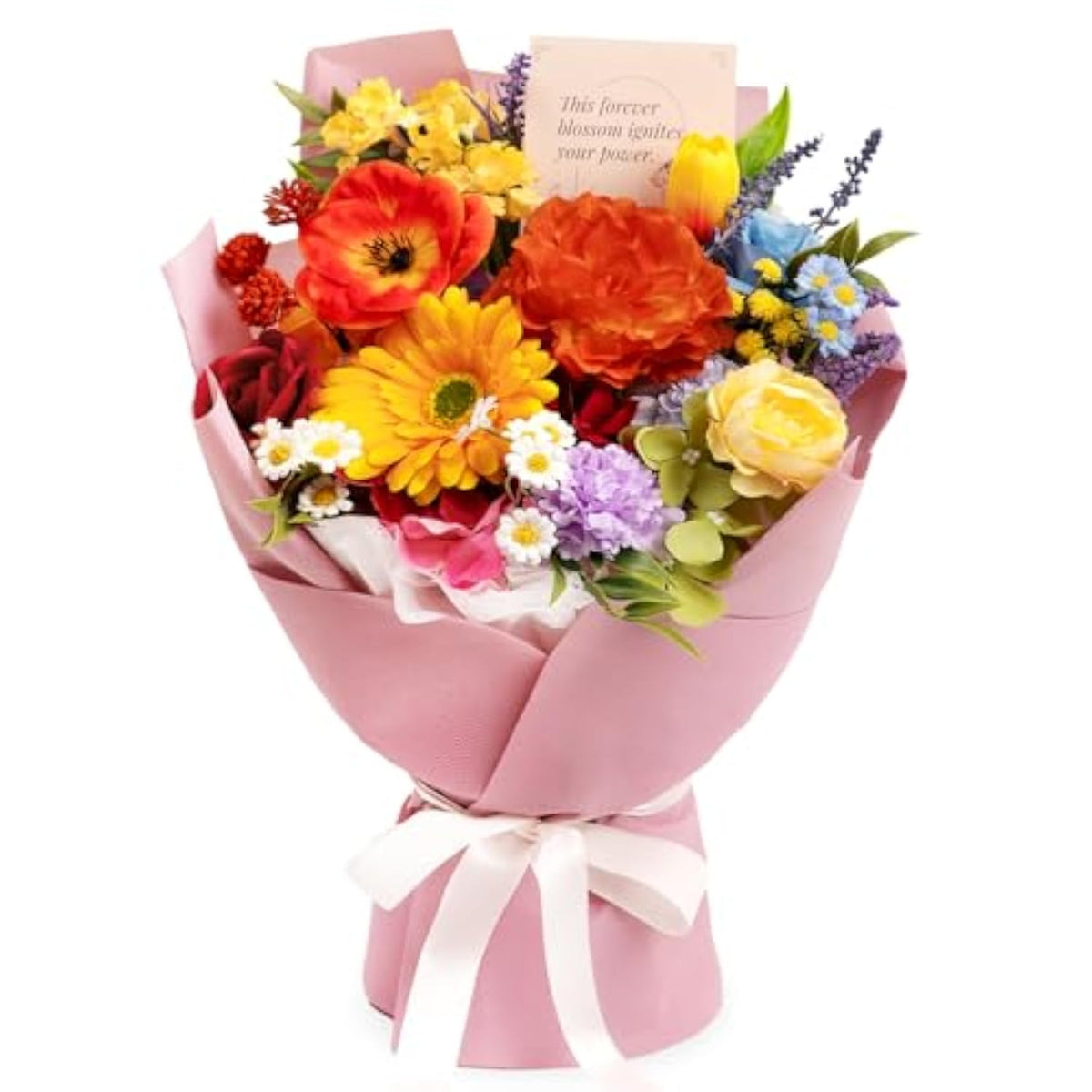Artificial Rainbow Roses Bouquet Eternal Flowers Gift for Birthday Anniversary