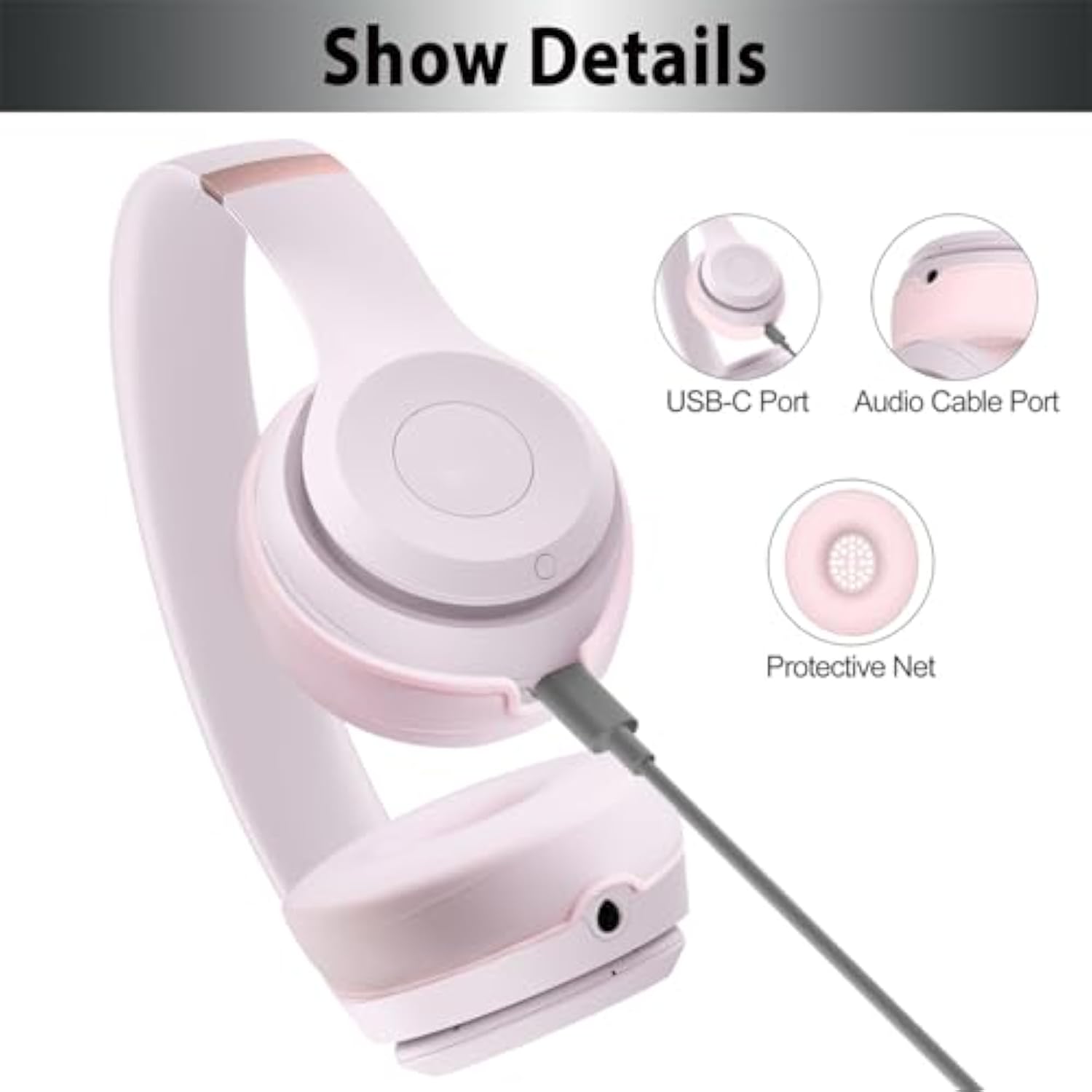 Silicone Ear Pads Cover For Beats Solo 4, Washable Sweat Earpad Covers Silicone Case For Beats Solo4 & Solo3 Wireless On-Ear Headphones Accessories Protective Pads Cover (Pink)