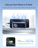 Enercore Power Bank, 10000mAh Fast Charging Portable Charger Built-in 45W Retractable USB-C Cable, Battery Pack for iPhone 16/15 Series, ,