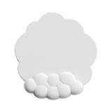 Cloud Mouse Pad With Wrist Support - Memory Foam Cushion, Non-Slip Pu Base, Ergonomic Design For Office & Gaming, White