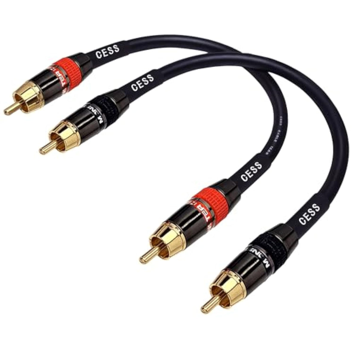 Cess-163-1F Low Noise 12 Gauge Premium Rca Audio Line Patch Cable (1 Foot)