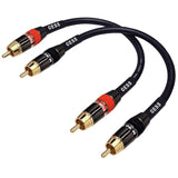 Cess-163-1F Low Noise 12 Gauge Premium Rca Audio Line Patch Cable (1 Foot)