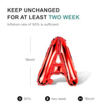 58 Pc Red Letter Balloons Mylar A-Z & Vowels for Custom Party Banners