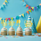 24pc Gold Acrylic 2026 New Year Cupcake Toppers