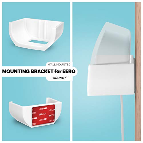 Screwless Wall Mount For Eero Mesh Wifi (Not Compatible With Eero 6/Pro 6/Beacon), Vhb Stick On Holder, Easy To Install, No Tools, No Mess, No Drilling, Strong Adhesive Mount, White By