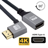 Hdmi 1.4 Cable,Hdmi Type A Male To Female Extension Cable Connector 90 Degree
