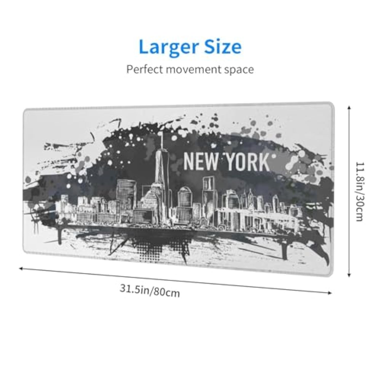Large Mouse Pad New York Mouse Pads, Xxl Extended Keyboard Mousemat Big Desk Mat Gaming Mousepad For Home Office Accessories