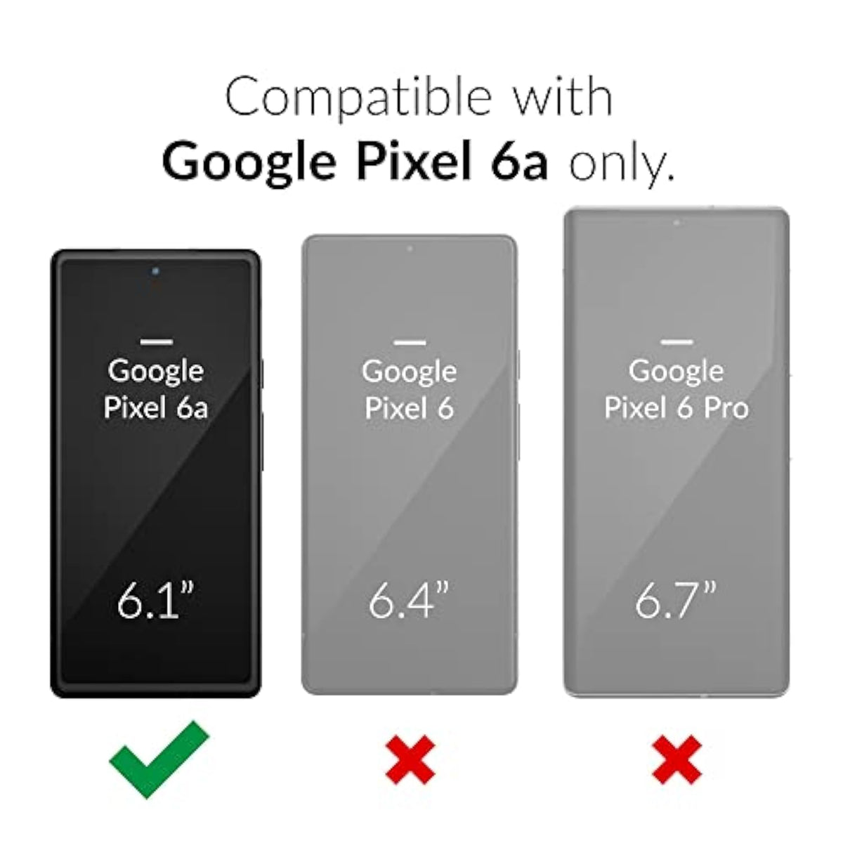 Clear Guard for Pixel 6a Shockproof Clear Case