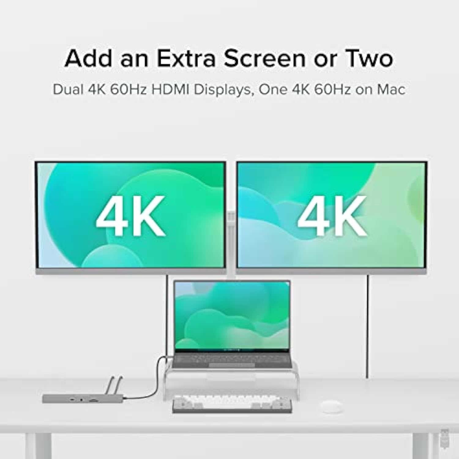 11-In-1 Usb-C Hub 100W Usb-C Pass-Through, Laptop Docking Station Dual Monitor