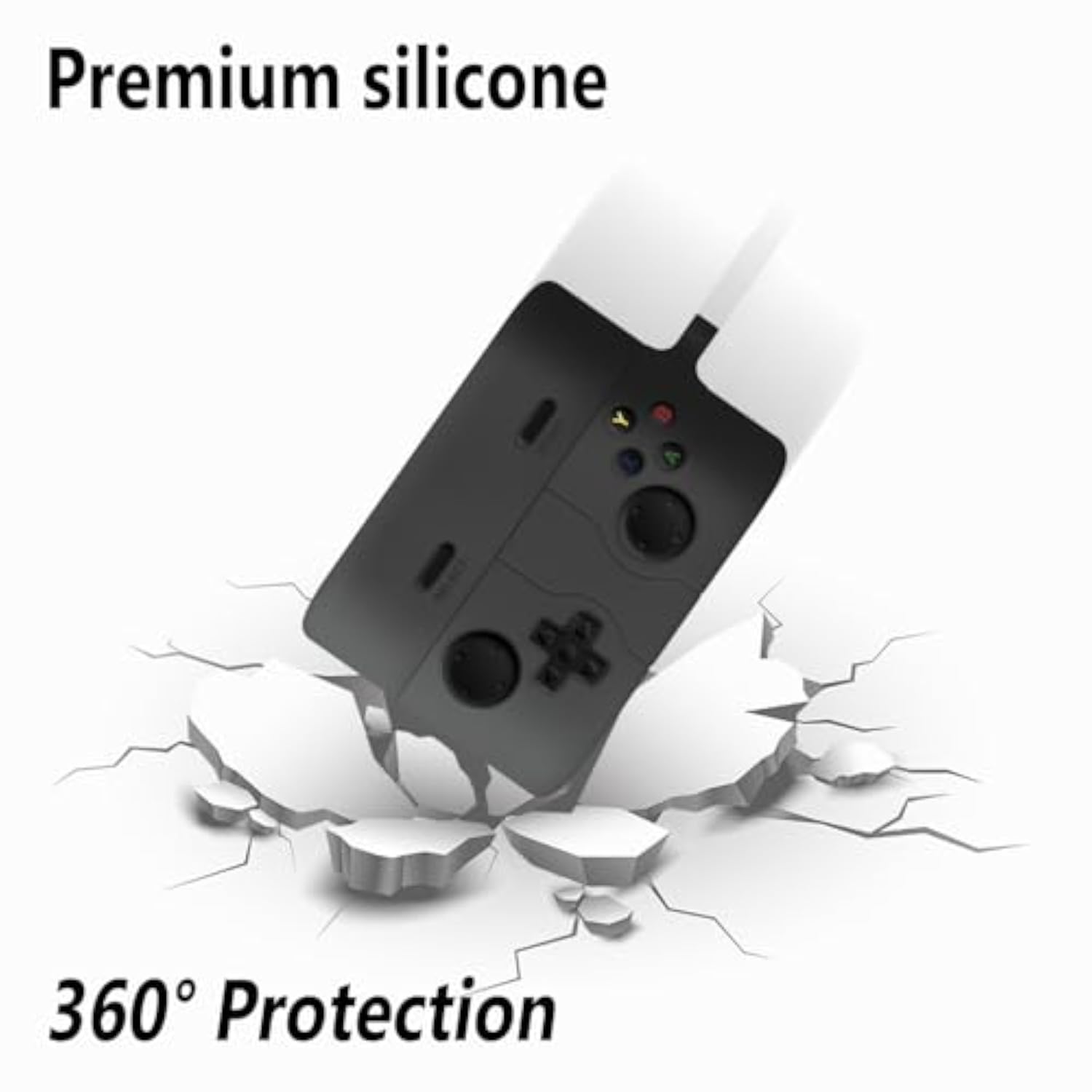 Funny Cartoon Design Silicone Case for Sony WF-1000XM6 Earbuds with Carabiner Dark Gray