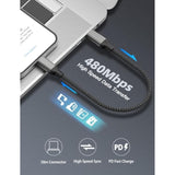 6Inch Usb C To Usb C Cable 4Pack, 60W(3A) Short Usb C Charger Cable, 0.5Ft Typ