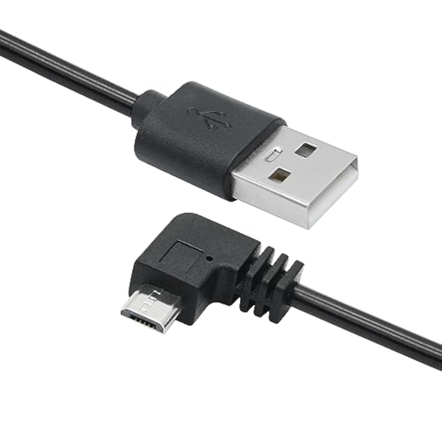 90 Degree Micro Usb Power Cable 11Ft, Right Angle Usb Dash Cam Charging Cord, For Car Dash Cam, Phones And Other Micro Usb Devices Charging