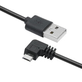 90 Degree Micro Usb Power Cable 11Ft, Right Angle Usb Dash Cam Charging Cord, For Car Dash Cam, Phones And Other Micro Usb Devices Charging