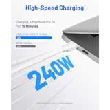 240W Usb C To Usb C Cable (3.3Ft 2Pack), Usbc To Usbc Fast Charging Cable Braided Type C Charger Cord For Iphone 16 15 Pro Max Plus, Macbook Pro/Air, Samsung Galaxy S25 S24 Ultra, Ipad Pro