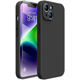 iPhone 14 Shockproof Silicone Case with Screen & Enhanced Camera Black