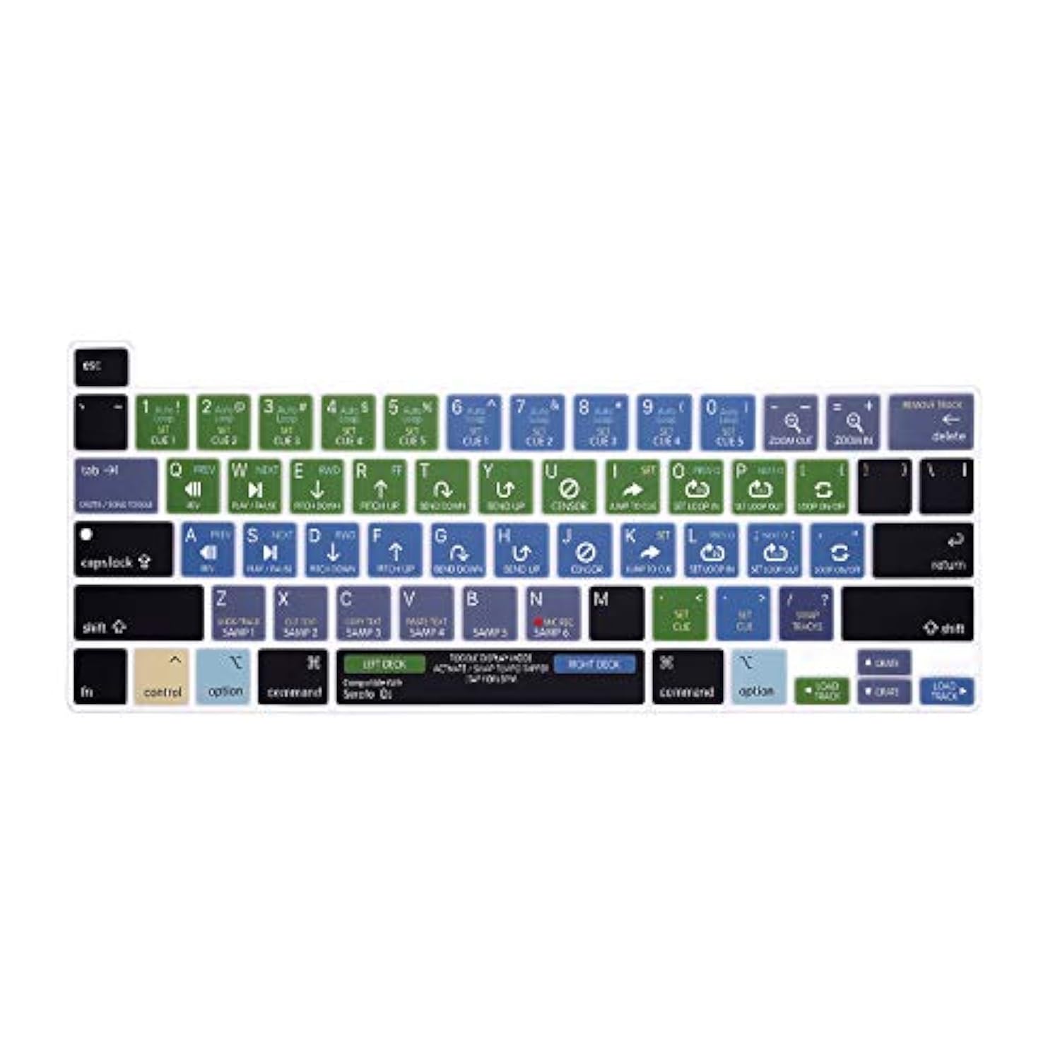 Serato Dj Silicone Shortcuts Keyboard Cover Skin For Macbook Pro 16 Inch A2141