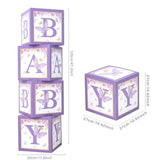 Purple Butterfly Baby Shower Boxes: First Birthday Centerpieces