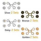 40 Pieces Adjustable Waist Buckle Extender For Jeans Set 4 Styles 2 Si