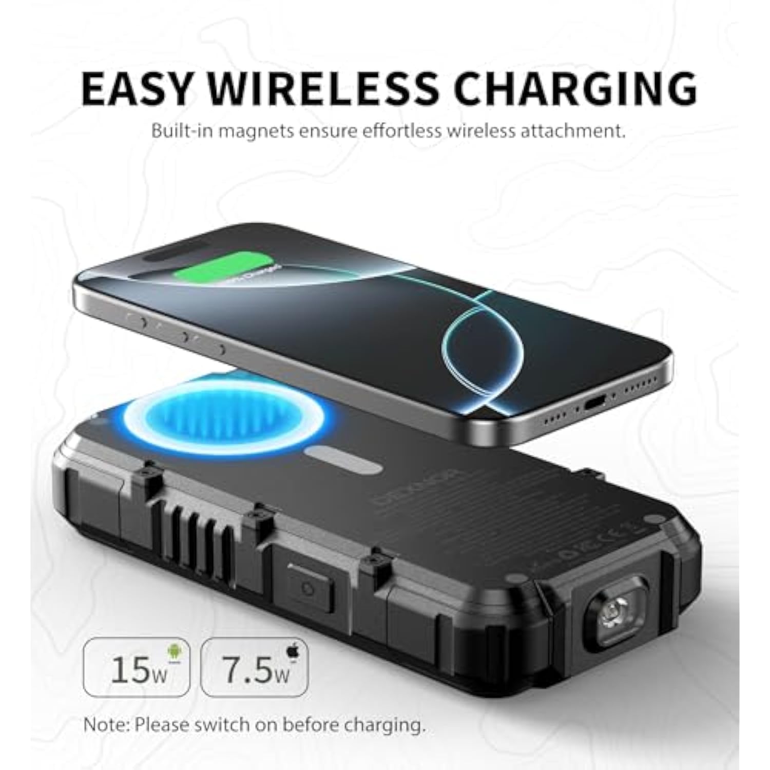Solar Charger Power Bank 27,000Mah, 65W Pd3.0 & Qc3.0 Fast Charging Powerbank External Battery Pack Portable Wireless Chargers With Flashlight And Carabiner, Compatible With Magsafe & Qi