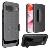 Google Pixel 9 Case Holster, Belt Clip, Kickstand, Full Body Armor, Black, 2024