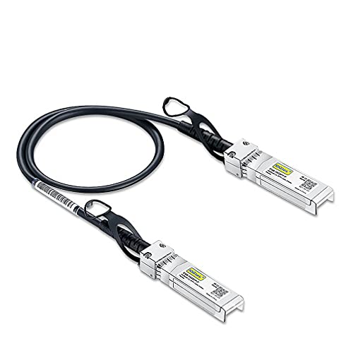 10G Sfp+ Dac Cable - 10Gbase-Cu Passive Direct Attach Copper Twinax Sfp Cable For Cisco Sfp-H10Gb-Cu0.3M, Meraki Ma-Cbl-Ta-0.3M, Fortinet, Ubiquiti Unifi, D-Link, 0.3-Meter(1Ft)