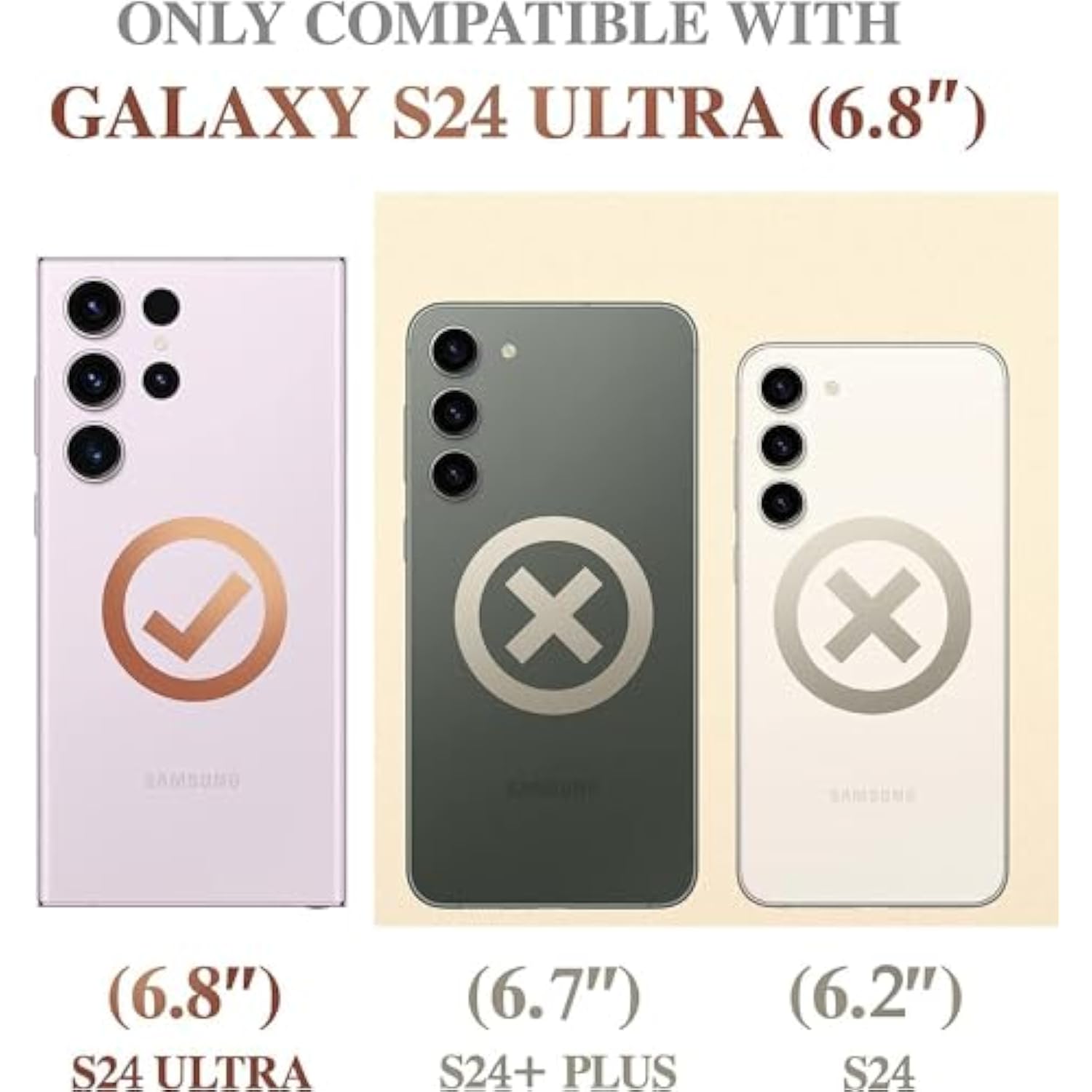 Case For Samsung Galaxy S24 Ultra With Slide Camera Cover+Screen Protector (1 Pack), Rotated Ring Kickstand Grade Shockproof Protective Cover-Black