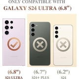 Case For Samsung Galaxy S24 Ultra With Slide Camera Cover+Screen Protector (1 Pack), Rotated Ring Kickstand Grade Shockproof Protective Cover-Black