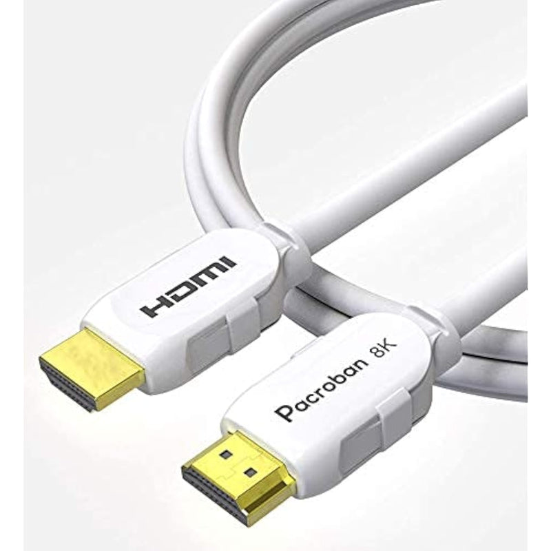 8K Hdmi Cable (20Ft) White,8K 60, 4K 120, And Up To 10K Resolution, Earc,Qft,