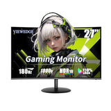 27 Inch Curved Gaming Monitor 180Hz 1Ms, Fhd 1920X1080P Computer Monitor,1800R Va Screen, 120% Srgb With Freesync, Low Motion Blur, Hdmi & Dp, Built-In Speakers