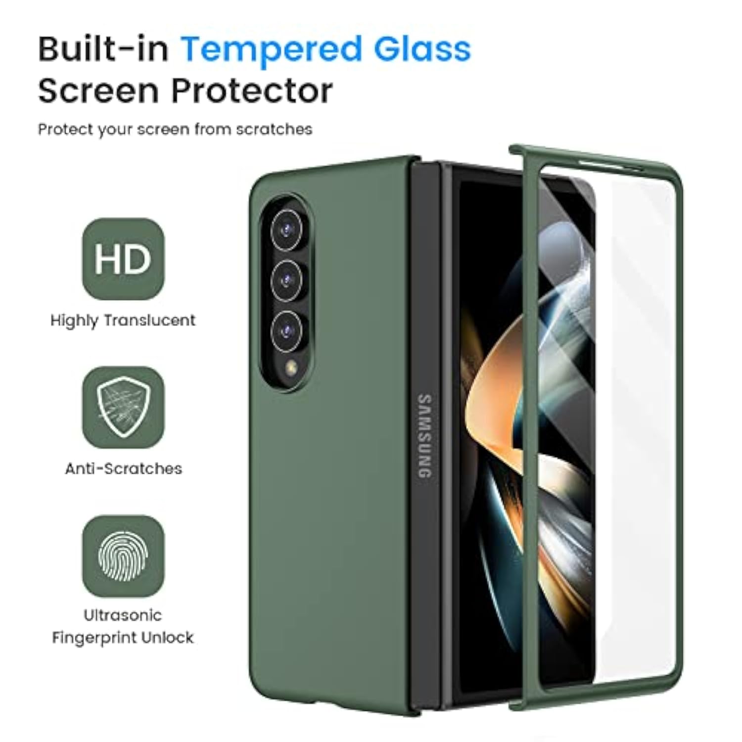 Ultra-Thin Anti-Scratches Shockproof Protective Case for Samsung Galaxy Z Fold 4