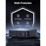 UGREEN 100W USB C Charger, Nexode 4 Ports USB C Charging Station, GaN Fast Desktop Charger Compatible with MacBook Pro, Dell XPS, iPhone 16/16 Pro, Galaxy S24/S23 Ultra, iPad, Steam Deck