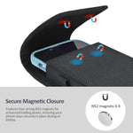 Phone Holster For Belt With Metal Clip And Magnetic Closure Compatible With Iphone 16/15/14/13/12 Pro And Non-Pro, Galaxy S25 S24 S23 S22 For Everyday Protection, M-Black