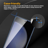 3 Pack Privacy Screen Protector For Samsung Galaxy S23 Fe, Anti Spy Tempered Glass 9H Hardness, Black Protector Anti Spy, Bubble Free, Anti-Scratch