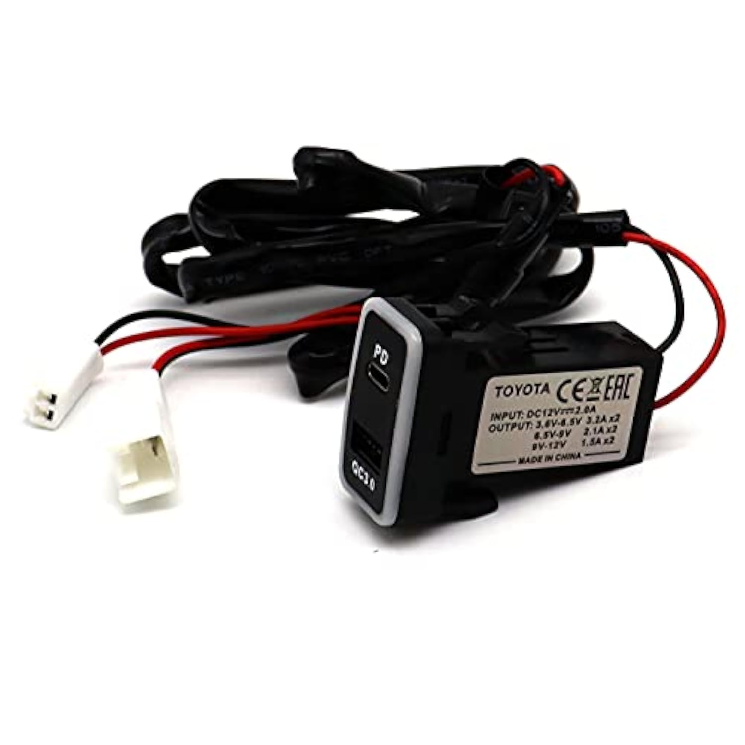 For Toyota Vigo Qc3.0 & Pd Usb Type C Car Power Socket, Pd Usb C Quick Charge Car Charger Usb Adapter Socket For Toyota Vigo