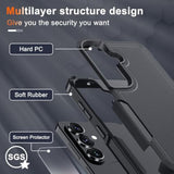Samsung Galaxy A37 5G Phone Case with Matte Black Finish and Built-in Screen Protector