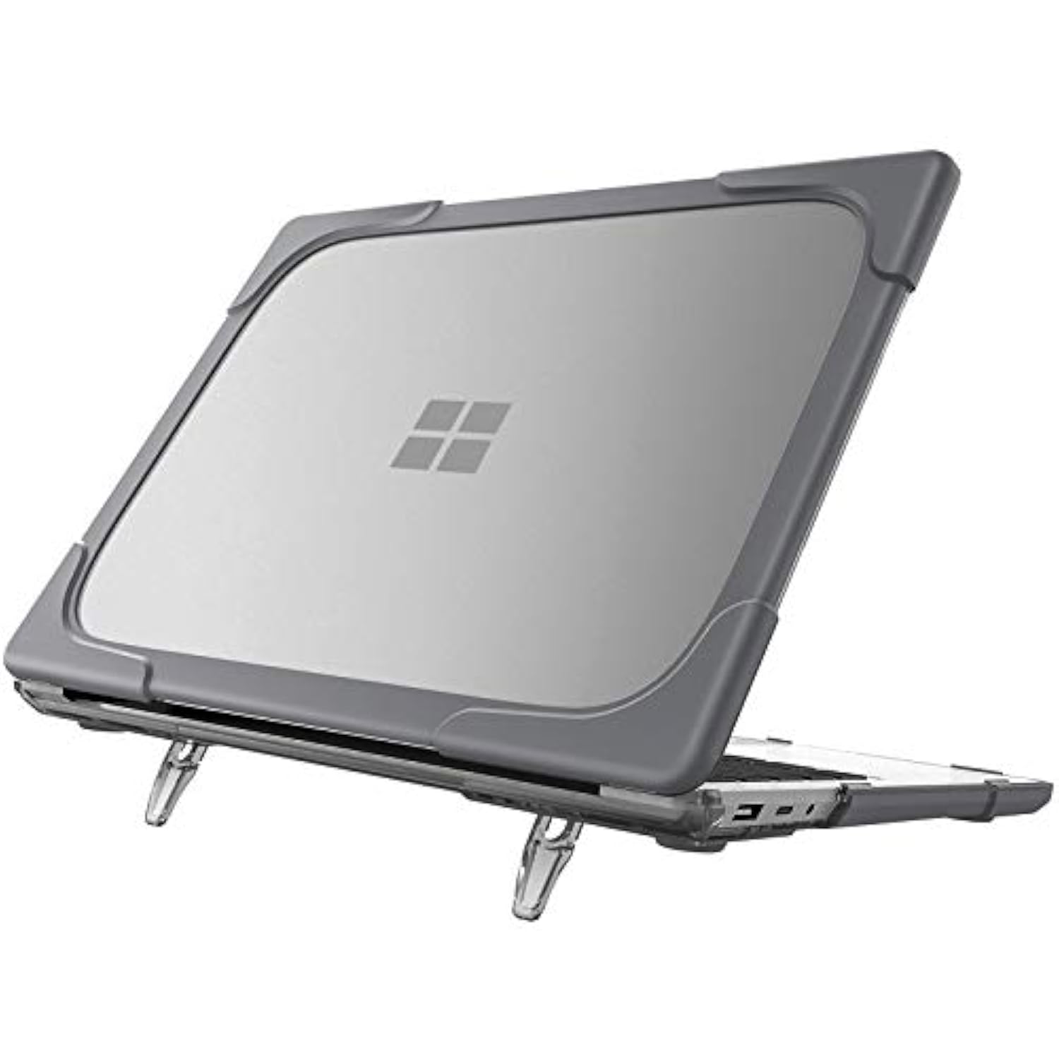 ProCase Protective Case for 15 Inch Surface Laptop 5/4/3, Heavy Duty Slim Hard Shell Cover with Foldable Kickstands for 15" Laptop 2022 2021 2019 Old Version -Grey